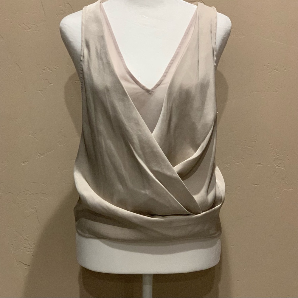 Brochu Walker Light Tan Wrap Blouse